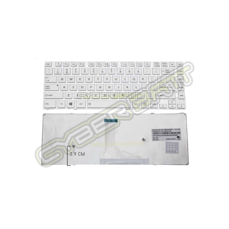 Keyboard Toshiba Satellite L40-A White US 