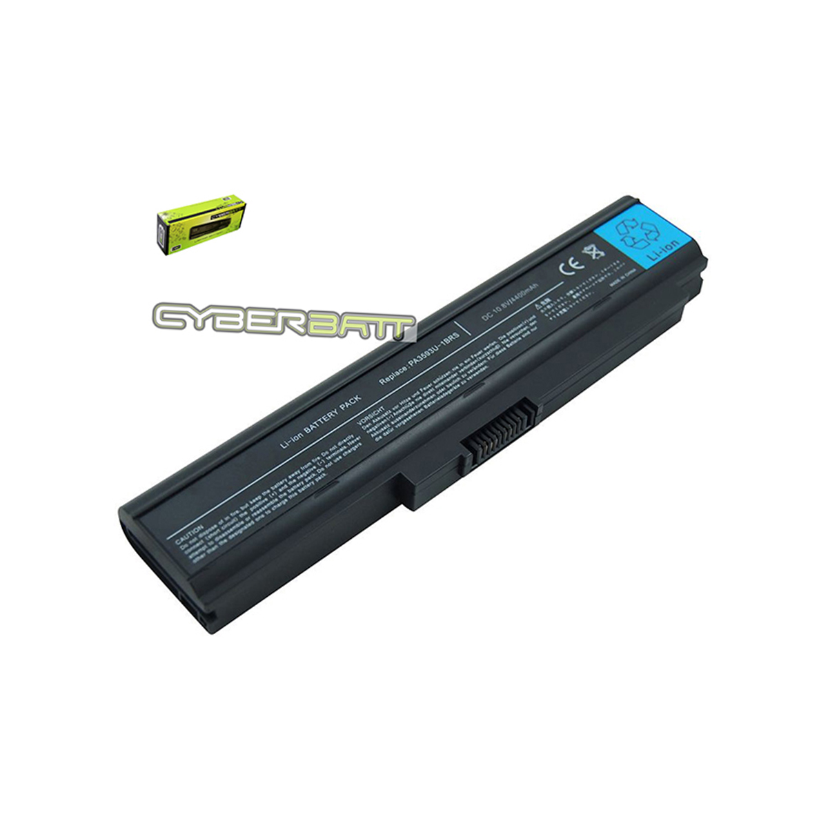 Battery Toshiba Portege M600 : 10.8V-4400mAh Black (CYBERBATT)