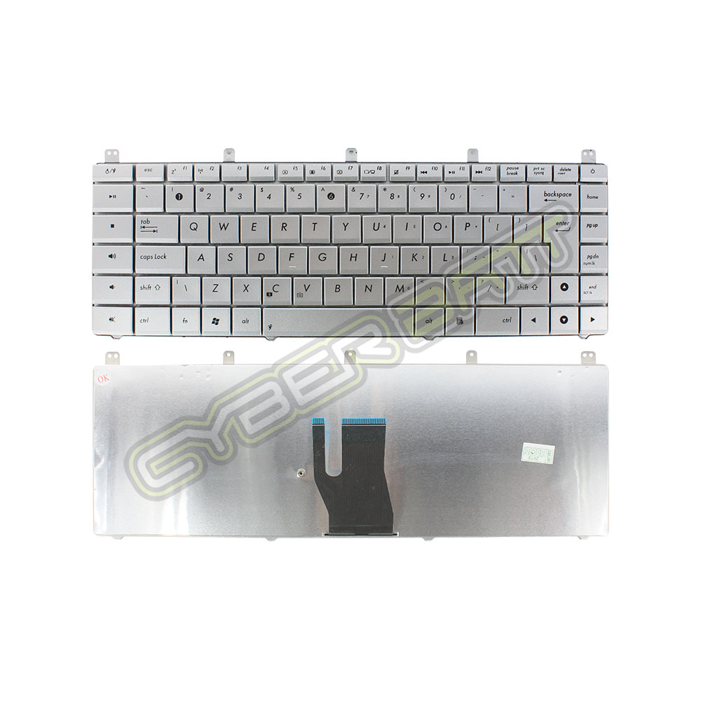 Keyboard Asus N45 Silver UK (Big Enter)