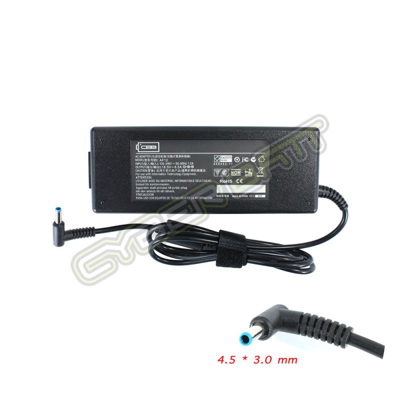 Adapter HP 18.5V-6.5A : 120W (4.5*3.0*12 mm with pin) Cyberbatt