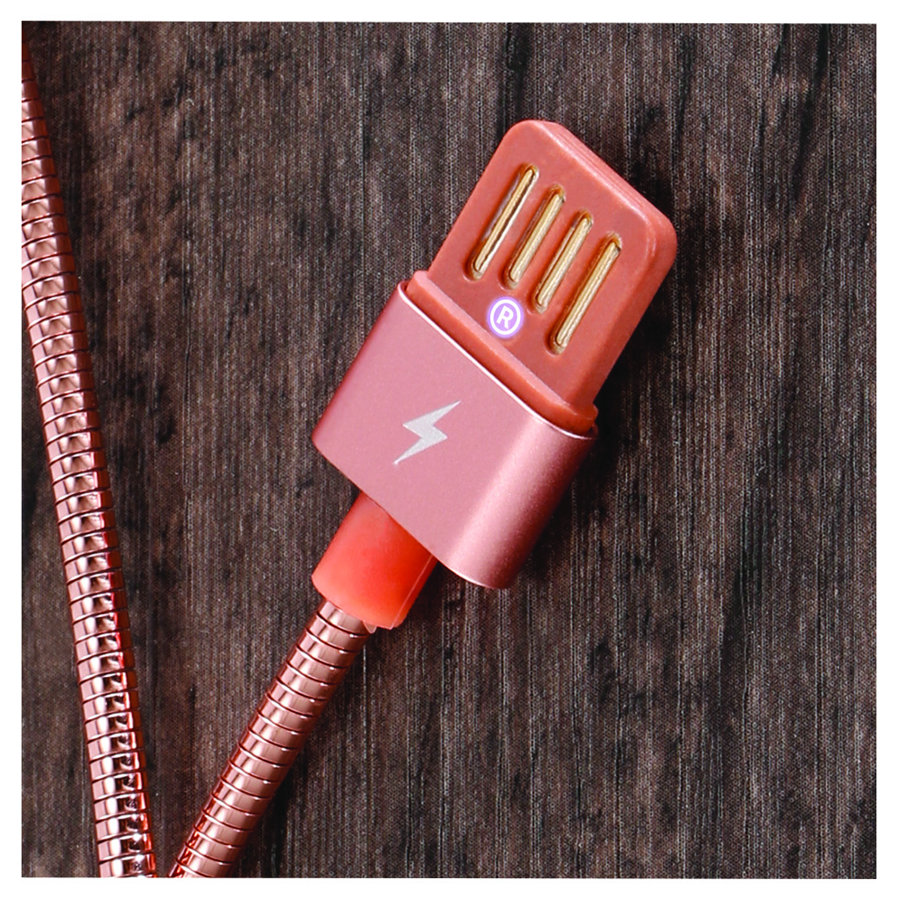 CHARGING CABLE WDC-039 Micro USB Alloy (Rose Gold) 