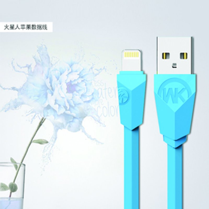 CHARGING CABLE WDC-020 Lightning Alien (Blue) 