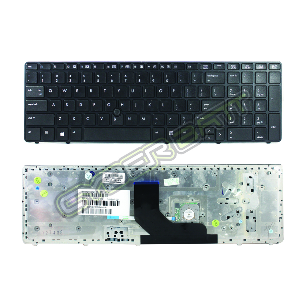 Keyboard HP Probook 6560B Black US (Mouse Pointer)