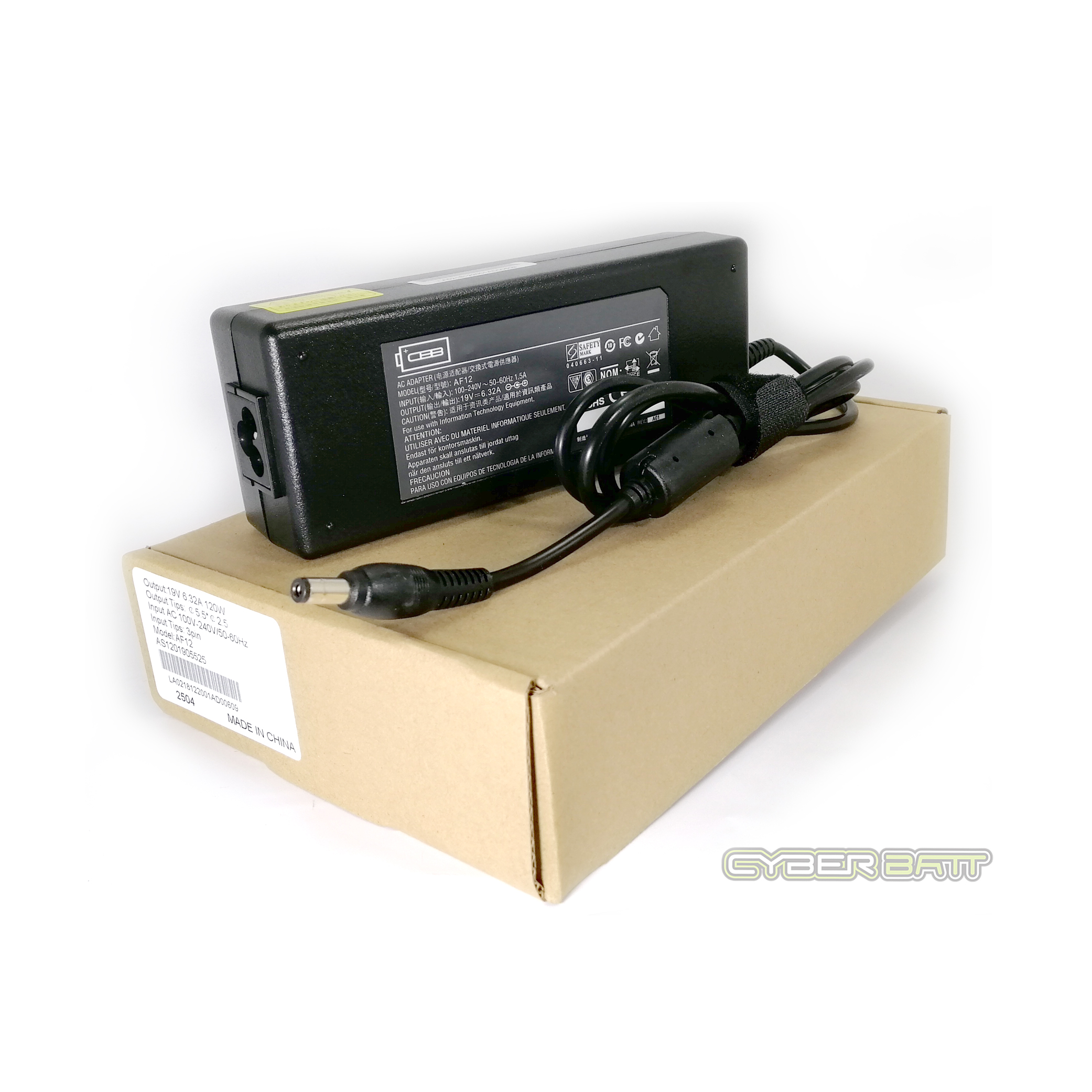 Adapter Asus 19.0V-6.32A : 120W (5.5*2.5 mm) Cyberbatt