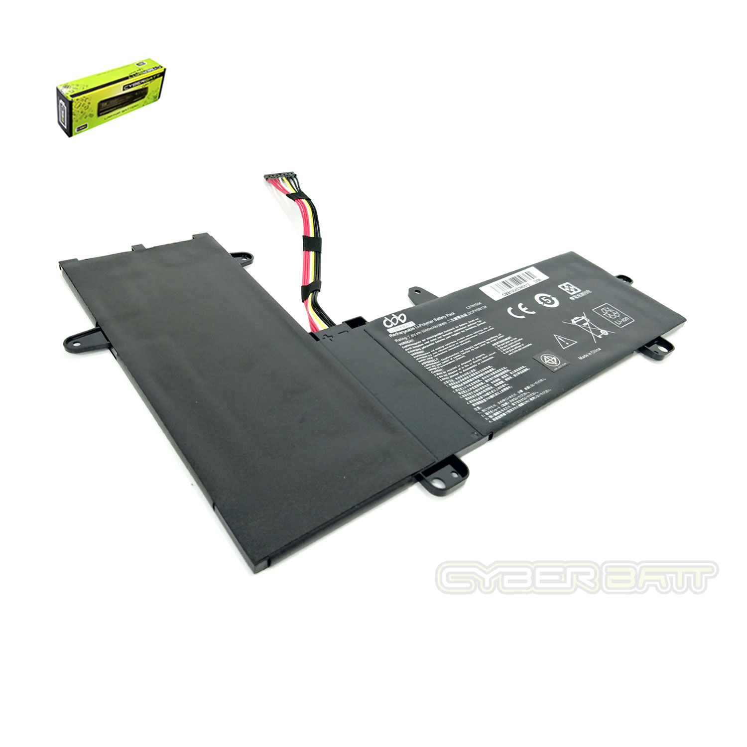 Battery Asus VivoBook Flip TP200SA C21N1504-2S1P : 7.6 V-38Wh Black (CBB)