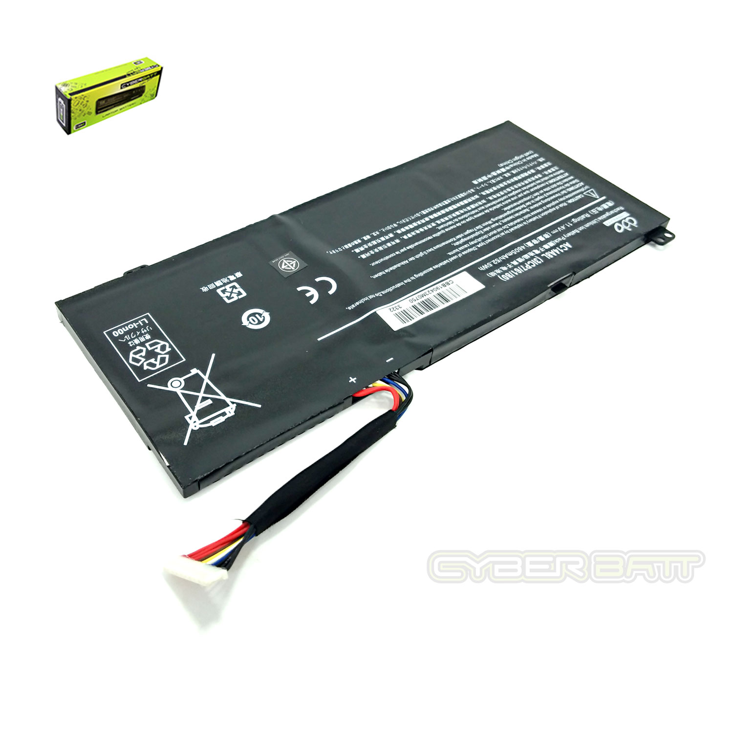 Battery Acer Aspire V15 Nitro AC14A8L : 11.4 V-4605mAh Black (CBB)