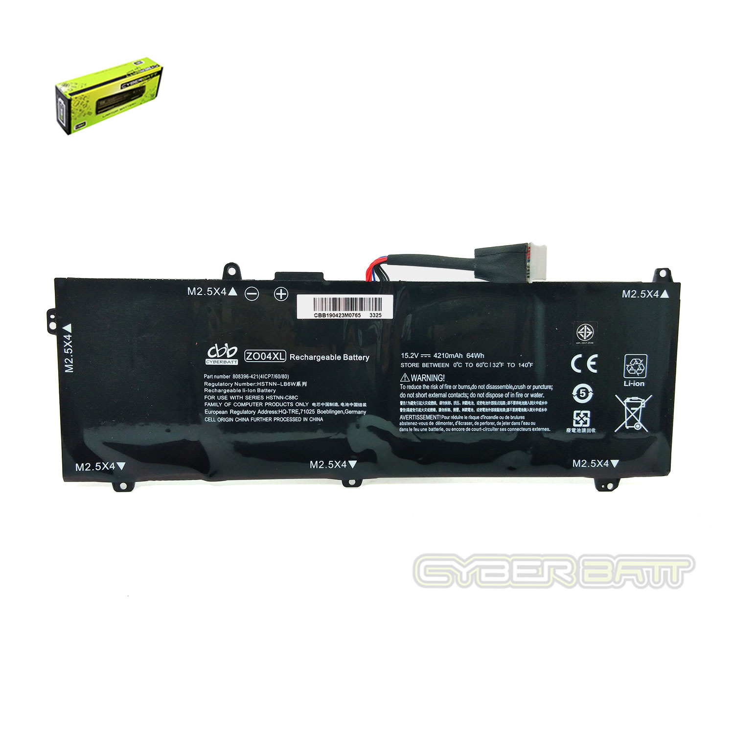 Battery HP Zbook Studio G3 Series ZO04-4S1P : 15.2V-4210mAh Black (CBB)
