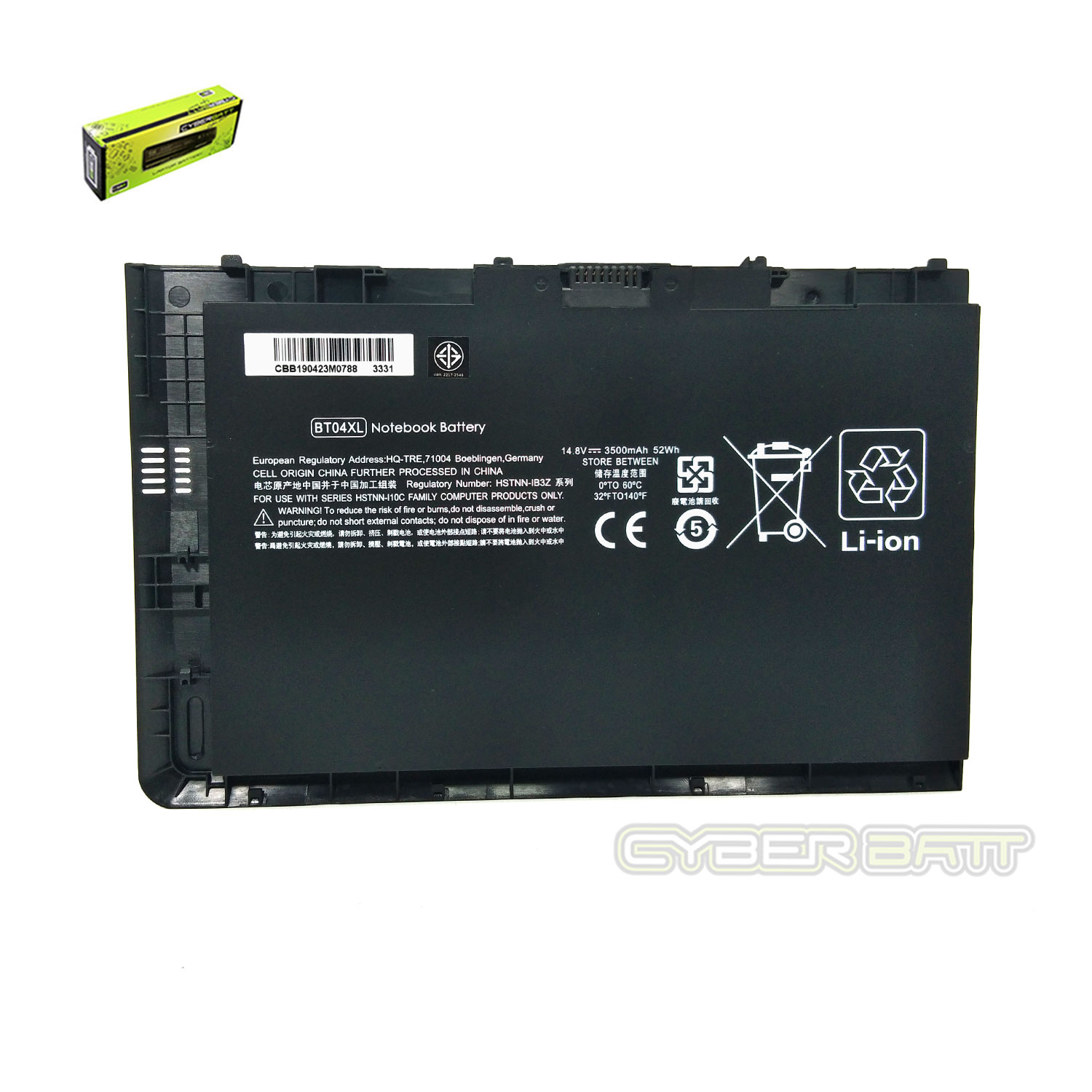 Battery HP EliteBook Folio 9470m  9470M-4S1P : 14.6 V-2200mAh Black (CBB)