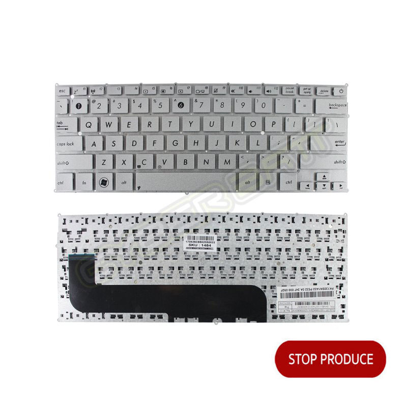 Keyboard Asus UX21E  Silver US