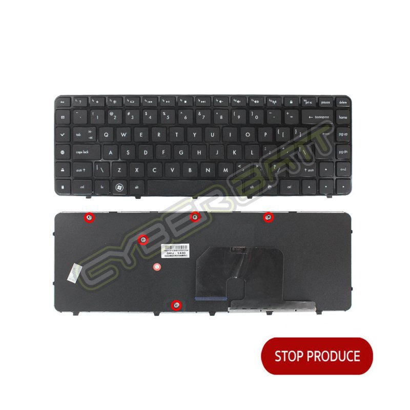 Keyboard HP/COMPAQ DV6-3000 Black UK (Big Enter with frame) 
