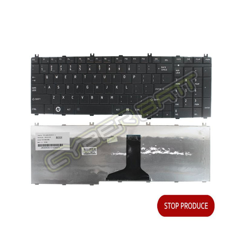 Keyboard Toshiba Satellite C650 Black US 