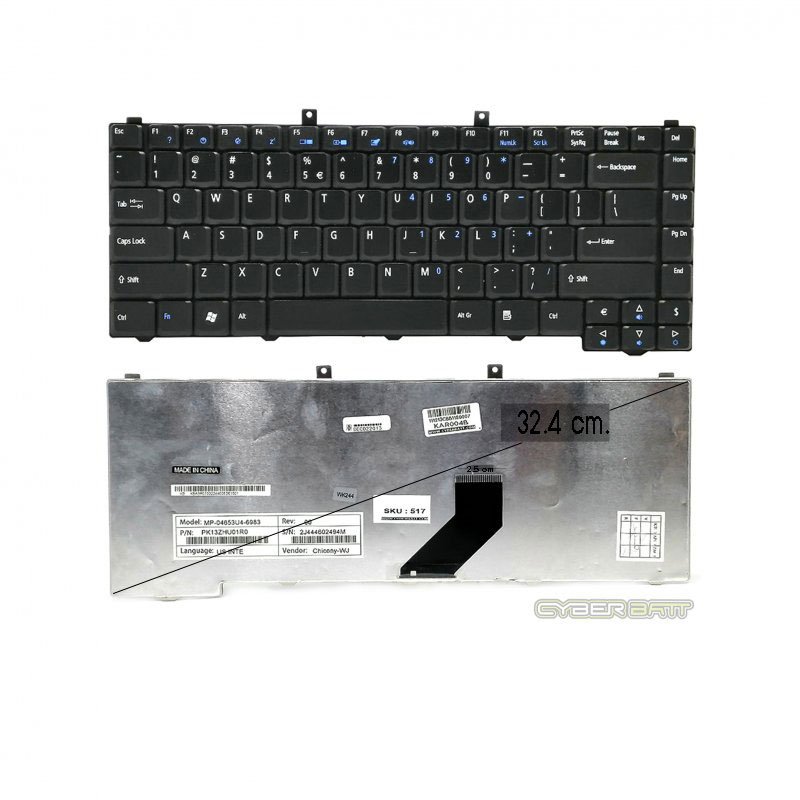 Keyboard Acer Aspire 1670 Black US 